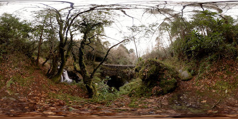 Creek With Stone Bridge