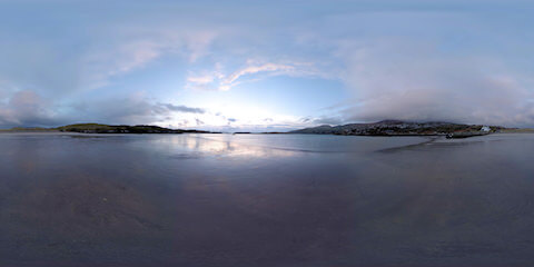 Calm Ocean Waves Beach Near Jetty