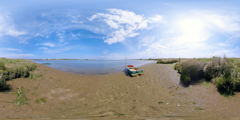 Colourful Boat At Lake
