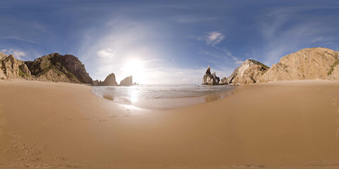 Praia Da Ursa Beach Panorama