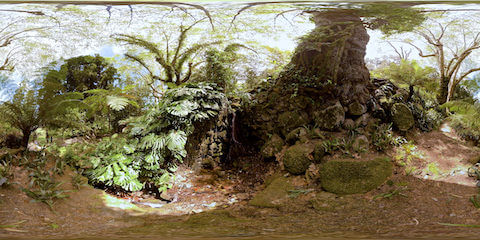 Small Waterfall In Park