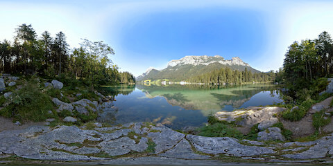 Alpine Lake Wide Panorama