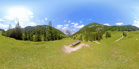 Mountainview With Wooden Bench