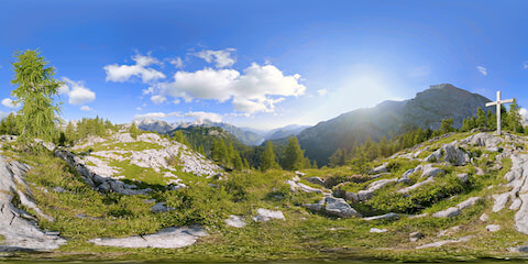 View Of Alps Close To Summit Cross