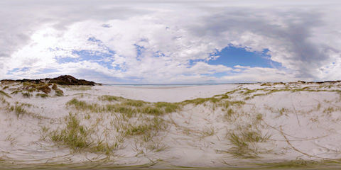 White Dunes On Overcast Day