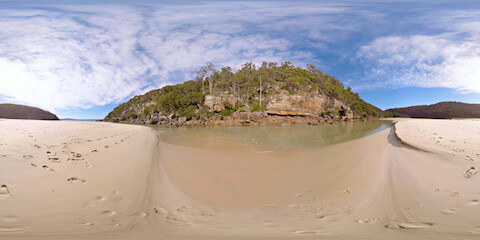 Tidal River Ocean Waves Rolling In