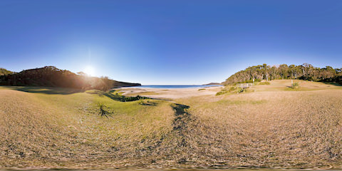 Grassy Dunes Near Beach Staircase