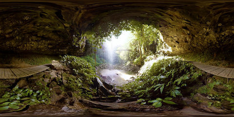 Behind The Waterfall Seethrough