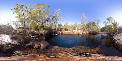 Natural Waterhole By Midday
