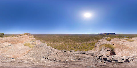 Sandstone Escarpment Panoramic 360 Degree View