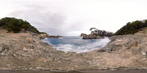 Waves Crashing On Rocks