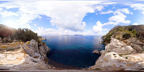 Overhanging Cliffs With View To Cap Formentor