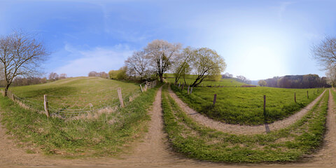 View Across Farmland In Spring