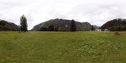 Mountains In Cloudy Weather Waterfall In Distance Timelapse