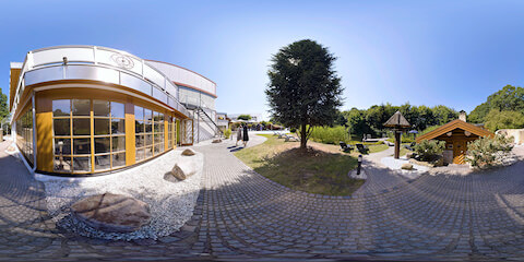 Sauna Park - People Walking in Distance