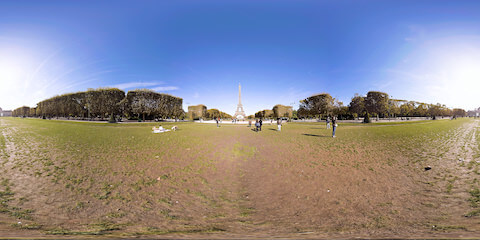 Eiffel Tower From Middle Far Distance
