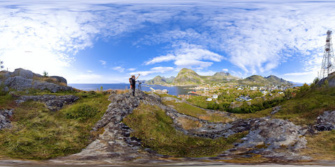 Photographers In Scenic Norwegian Landscape