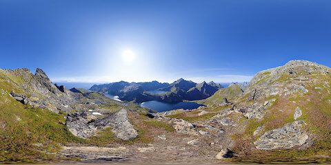 Panoramic Norwegian Landscape From Hiking Trail