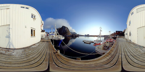 Fishing Boats In Harbour At Sunrise