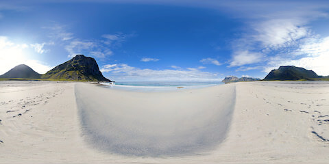 Sitting On Dune At Quiet Artic Beach