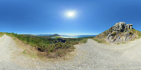 Scenic View Onto Lagoon And White Beach From Hiking Trail