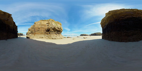 Between Two Cliffs On Cathedral Beach