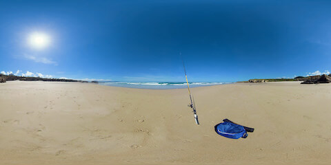 Fishing Rod On Beach