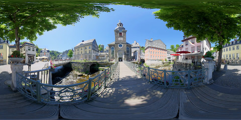 Quaint Bridge In Historic German Town