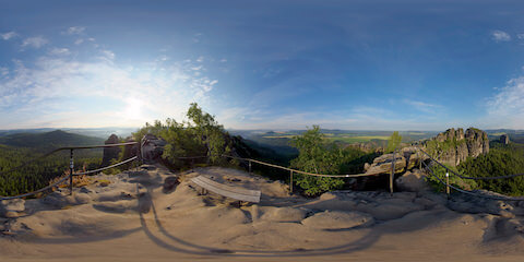 View Of Elbe River From Sandstone Mountains