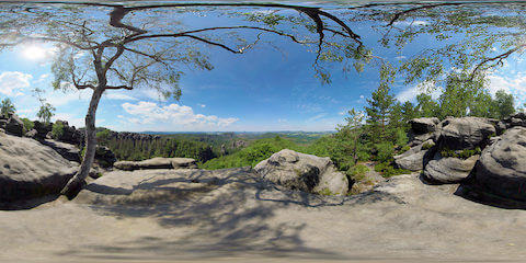 Valley View From Shade Tree Rooted In Rocks - Long Version