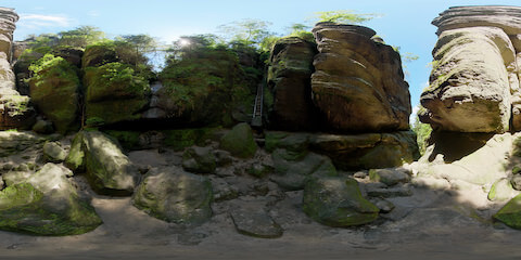 Steep Ladder In Canyon