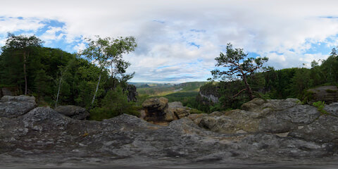 Misty Forest Valley From Sandstone Lookout