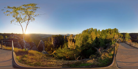 Sunrise At Bastei Bridge From Lookout
