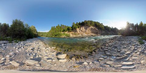 Wild Water In Rocky Riverbed