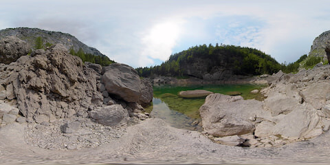 Forest Reflections In Peaceful Mountain Pool
