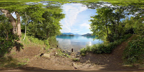 Pilgrimage Church On Island In Mountain Lake