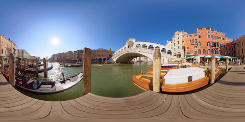 Rialto Bridge Southern Side From Canale Grande Boat Dock