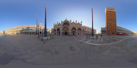 Basilica Di San Marco Front Entrance In The Morning