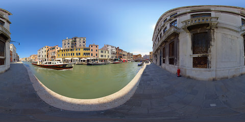 Canal Boats Near Ponte Delle Guglie