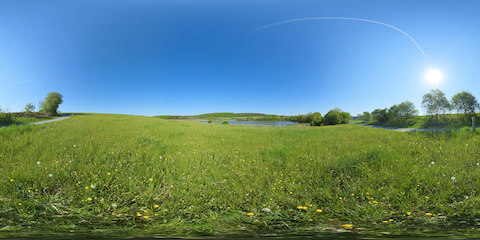 Summer Meadow With Biosphere Reserve In Distance