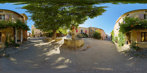 Morning Light Playing On Stone Well In Provence Village Center