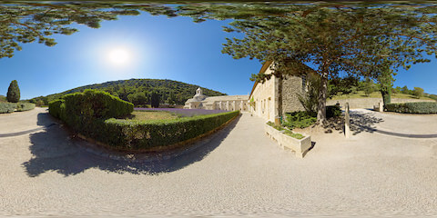 Monastery Side View Of Lavender Fields