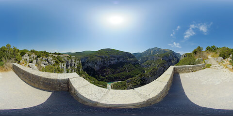 Deep Gorge From Stone Ballustrade Lookout - From Right