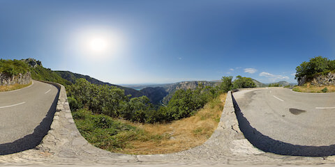Mountains Stream And Lake From Roaside